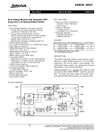 Datasheet X40020S14-A manufacturer Intersil