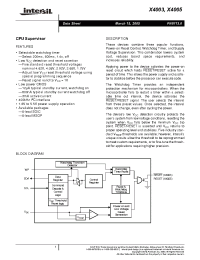 Datasheet X4005M8-1.8 manufacturer Intersil