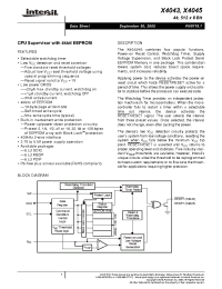 Datasheet X4043PI-2.7 manufacturer Intersil