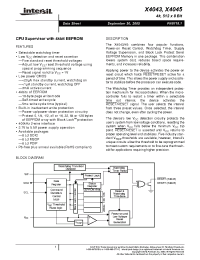 Datasheet X4043S8Z-2.7 manufacturer Intersil