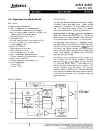 Datasheet X4643V8I-2.7 manufacturer Intersil