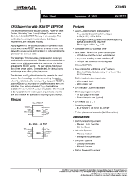 Datasheet X5083PI-2.7A manufacturer Intersil