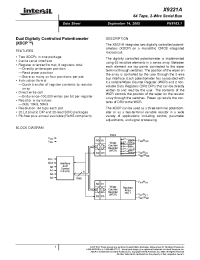 Datasheet X9221A manufacturer Intersil