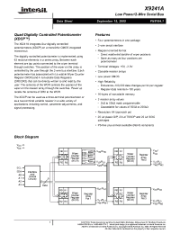 Datasheet X9241AYPI manufacturer Intersil