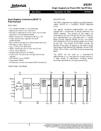 Datasheet X9251TS24IZ-2.7 manufacturer Intersil