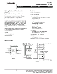 Datasheet X9313USZ manufacturer Intersil