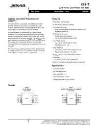 Datasheet X9317US8 manufacturer Intersil