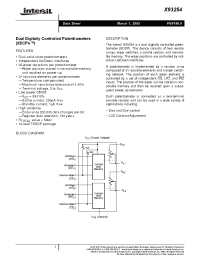 Datasheet X93254 manufacturer Intersil
