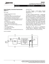 Datasheet X9429WS16I manufacturer Intersil