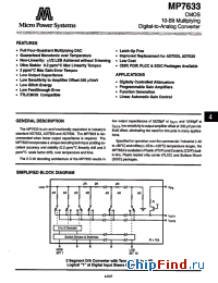 Datasheet MP7633CD manufacturer Int Power Sources