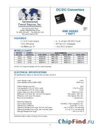 Datasheet NME0512 manufacturer Int Power Sources