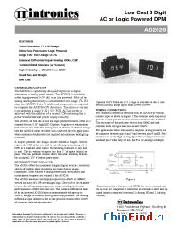 Datasheet AD2026 manufacturer Intronics