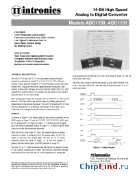 Datasheet ADC1130 manufacturer Intronics