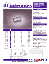 Datasheet dc200 manufacturer Intronics