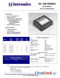 Datasheet DC705 производства Intronics