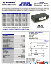 Datasheet U10-12S12 manufacturer Intronics