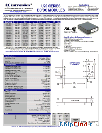 Datasheet U20-12D5 manufacturer Intronics