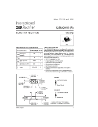 Datasheet 125NQ015 manufacturer IRF