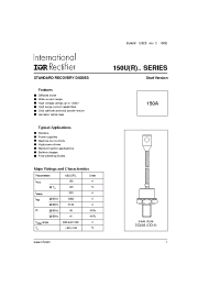 Datasheet 150UR60D manufacturer IRF