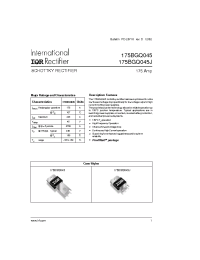 Datasheet 175BGQ045J manufacturer IRF