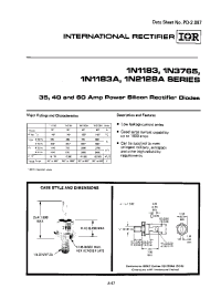 Datasheet 1N1184 manufacturer IRF