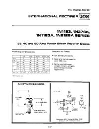Datasheet 1N2133A производства IRF
