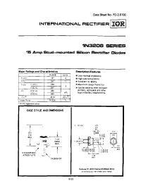Datasheet 1N3208 manufacturer IRF