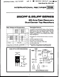 Datasheet 25CPF40 производства IRF