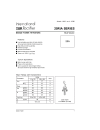Datasheet 25RIA60S90 производства IRF