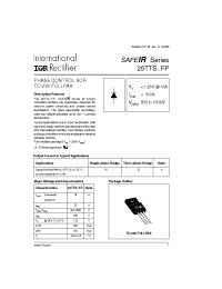 Datasheet 25TTS08 производства IRF