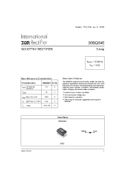 Datasheet 30BQ040TR manufacturer IRF