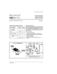 Datasheet 30CPQ100 manufacturer IRF