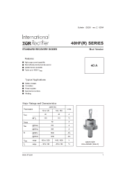 Datasheet 40HF160 manufacturer IRF