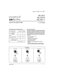 Datasheet 40L15CTSTRL manufacturer IRF