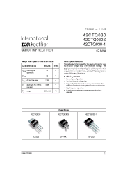 Datasheet 42CTQ030STRR manufacturer IRF