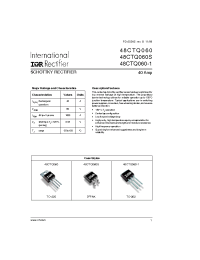 Datasheet 48CTQ060-1 manufacturer IRF