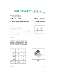 Datasheet 4GBL08 manufacturer IRF