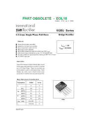 Datasheet 6GBU06 производства IRF