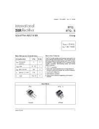 Datasheet 8TQ10 manufacturer IRF