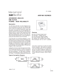 Datasheet ARF461 manufacturer IRF