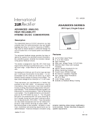 Datasheet ASA2805D-ES manufacturer IRF