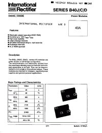 Datasheet B40C120 manufacturer IRF