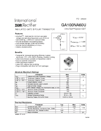 Datasheet GA100NA60U manufacturer IRF