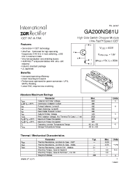 Datasheet GA200NS61U manufacturer IRF