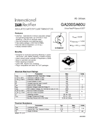 Datasheet GA200SA60U manufacturer IRF