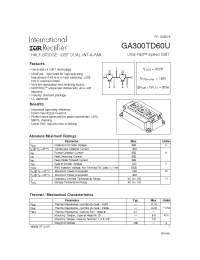 Datasheet GA300TD60U manufacturer IRF