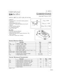 Datasheet GA600HD25S manufacturer IRF