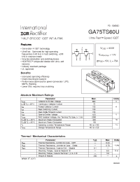 Datasheet GA75TS60U manufacturer IRF