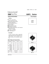 Datasheet GBPC2504W manufacturer IRF