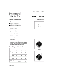 Datasheet GBPC3512 manufacturer IRF